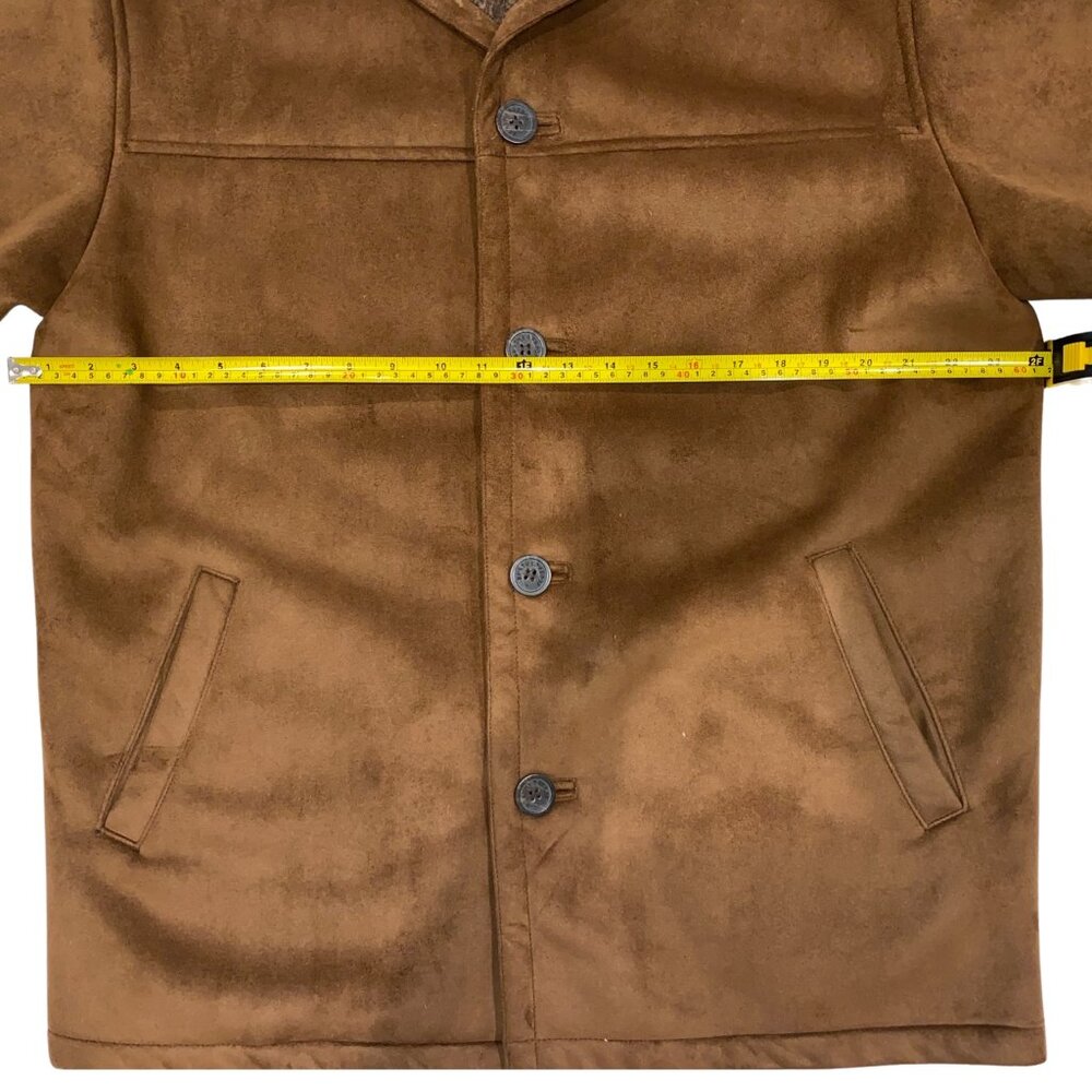 Weatherproof XL Faux Suede Sherpa Bomber Jacket w/ Phone Pouch - Picture 7 of 9